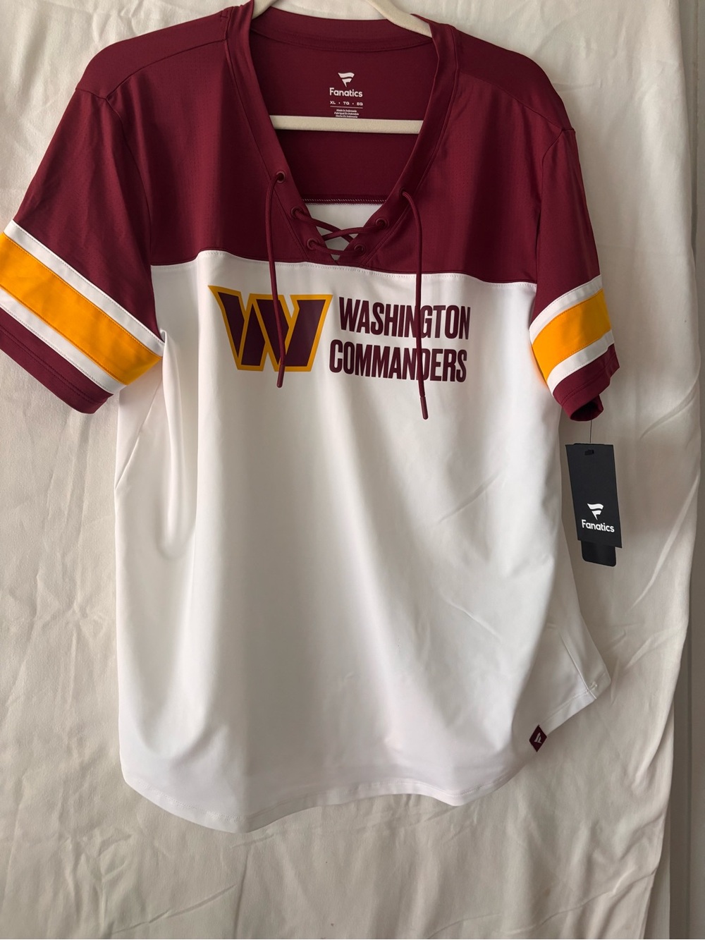 Fanatics Washington Commanders Burgundy and White Lace-Up Jersey
